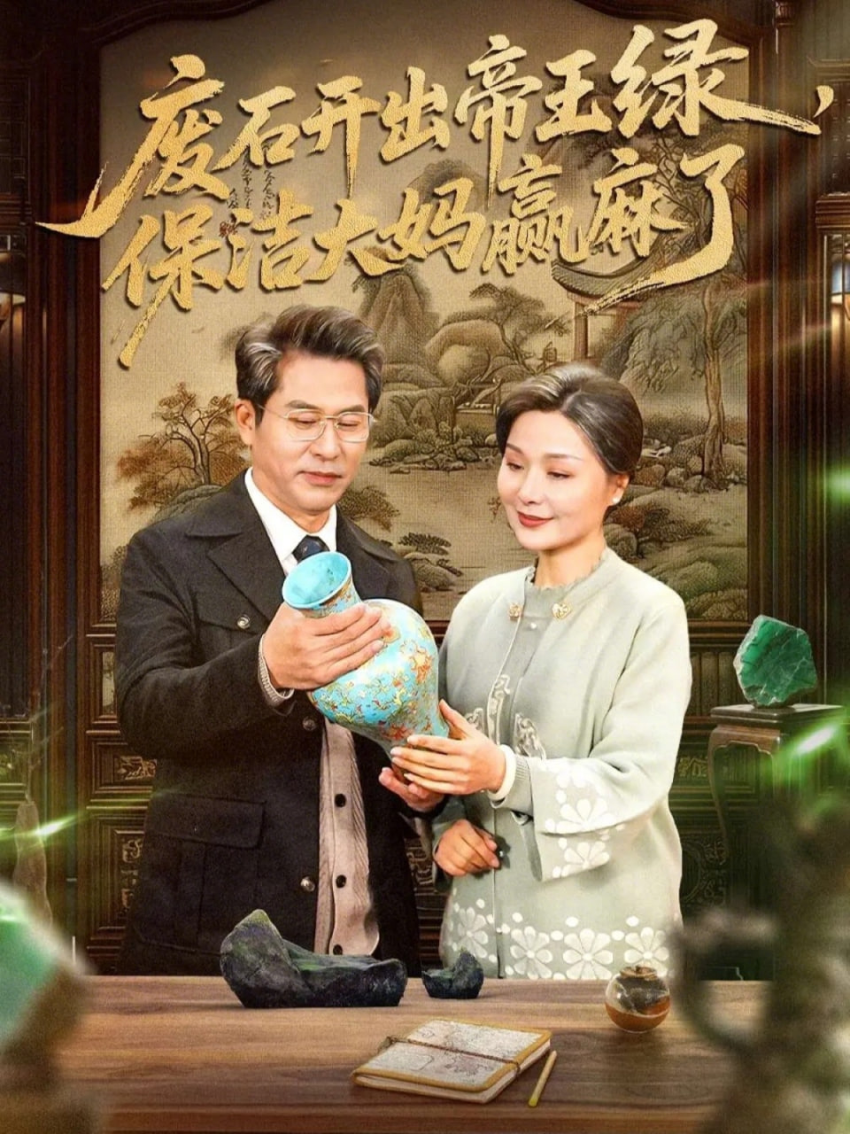 废石开出帝王绿，保洁大妈赢麻了(全集)